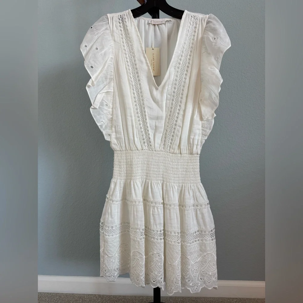 Ramy Brook Harlow Dress (new with tags) in white color size Small
